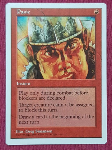 "Panic"- Magic The Gathering Card - 5th Edition