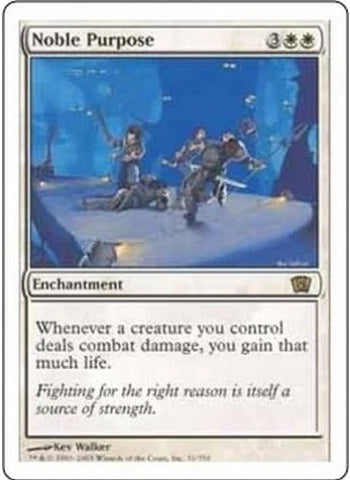 "Noble Purpose" - Magic The Gathering Card - 8th Edition