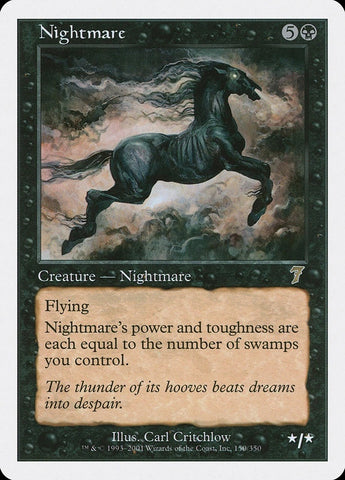"Nightmare" - Magic The Gathering Card - 7th Edition