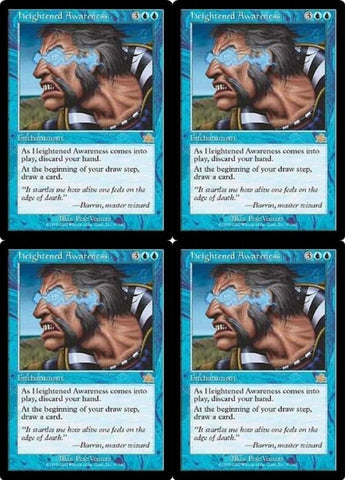 "Heightened Awareness" x4 - Magic The Gathering - Prophecy - 4-Card Playset