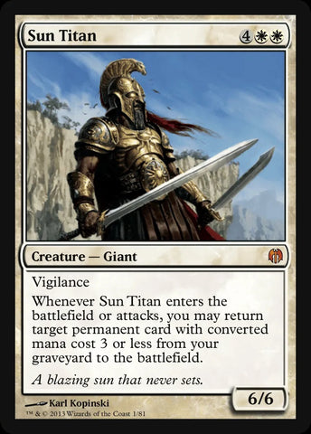 "Sun Titan" FOIL - Magic The Gathering Card - Heroes Vs. Monsters