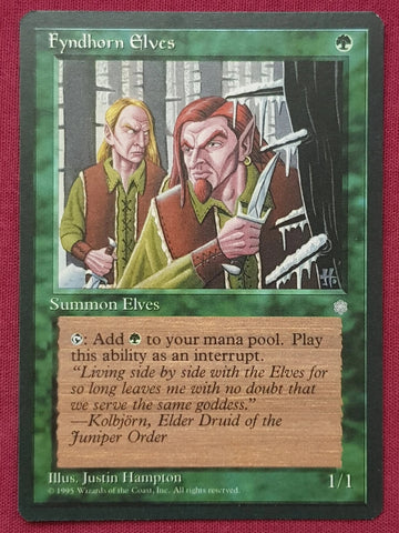 "Fyndhorn Elves" - Magic The Gathering Card - Ice Age