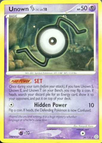 Unown 39/132 - Pokémon Card - Secret Wonders