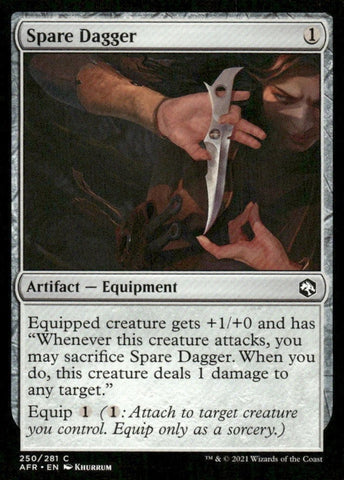 "Spare Dagger" x4 - Magic The Gathering Card - AFR 2021 - 4-Card Playset