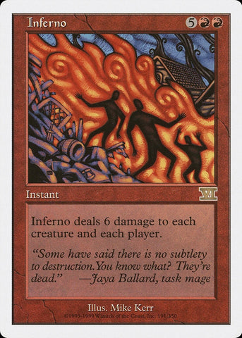 "Inferno" - Magic The Gathering Card - 6th Edition
