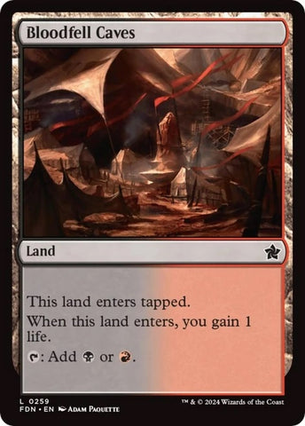 "Bloodfell Caves" - Magic The Gathering Card - C19