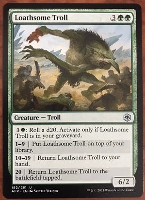 "Loathsome Troll" - Magic The Gathering Card - AFR