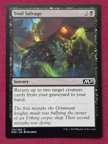 "Soul Salvage" FOIL - Magic The Gathering Card - M20