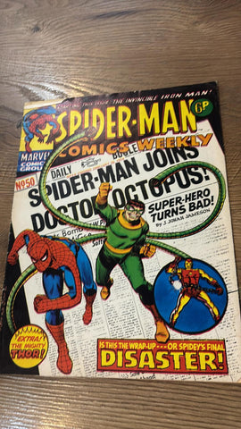 Spider-Man Comics Weekly #50 - Marvel/British Comic - 1974