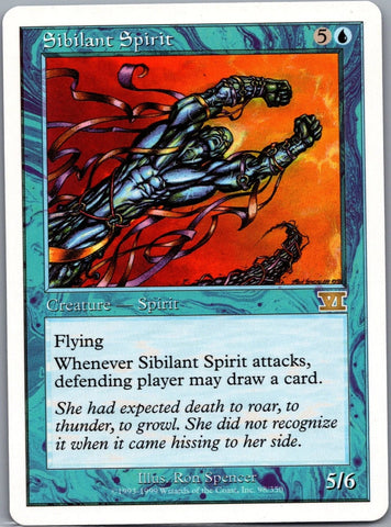 "Sibilant Spirit" - Magic The Gathering Card - 6th Edition
