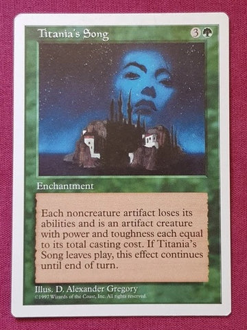 "Titania's Song" - Magic The Gathering Card - 5th Edition