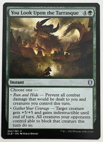 "You Look Upon The Tarrasque" - Magic The Gathering Card - CLB