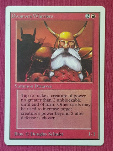 "Dwarven Warriors" - Magic The Gathering Card - Unlimited