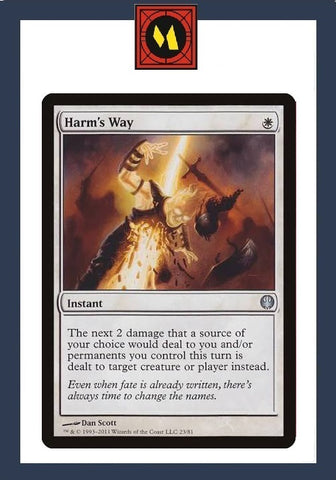 "Harm's Way" - Magic The Gathering Card - Knights vs Dragons