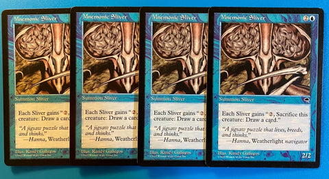 "Mnemonic Sliver" x4 - Magic The Gathering Card - Tempest - 4-Card Playset