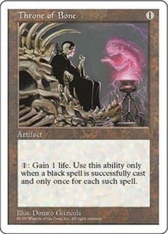 "Throne Of Bone" x4 - Magic The Gathering - 5th Edition - 4-Card Playset
