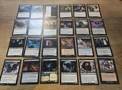 24x Black: Uncommon & Rares Cards - Magic The Gathering - Ref:MG001