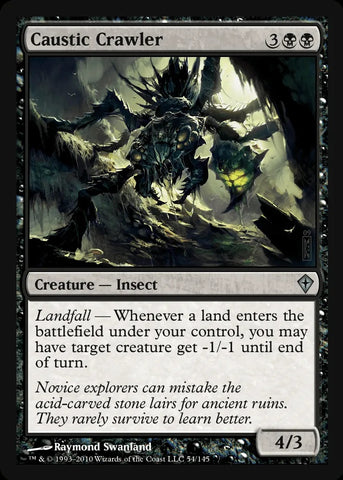 "Caustic Crawler"  - Magic The Gathering Card - Worldwake
