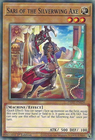 "Sari Of The Silverwing Axe" PHHY-EN026 - Yu-Gi-Oh! - 3x Cards - Photon Hypernova