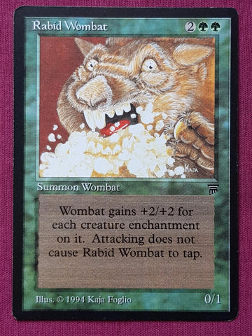 "Rabid Wombat" - Magic The Gathering Card - Legends