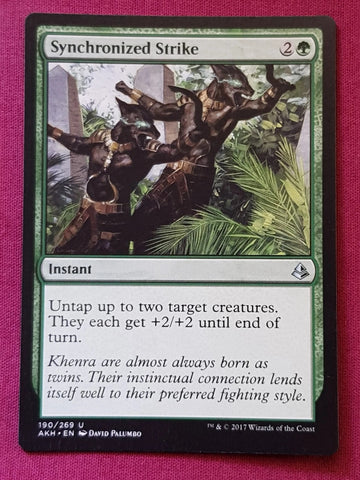 "Synchronized Strike" - Magic The Gathering Card - Amonkhet