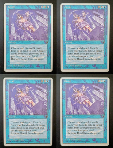 "Recall" x4 - Magic The Gathering - Chronicles - 4-Card Playset