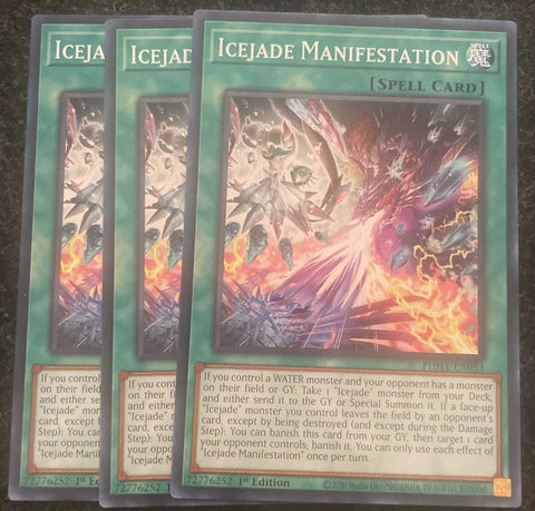 "Icejade Manifestation" PHHY-EN053 - Yu-Gi-Oh! - 3x Card Playset - Photon Hypernova