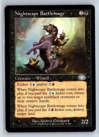 "Nightscape Battlemage" - Magic The Gathering Card - Planeshift