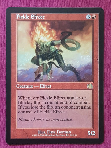 "Fickle Efreet" - Magic The Gathering Card - Prophecy