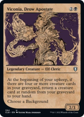 "Viconia, Drow Apostate" - Magic The Gathering Card - CLB / Showcase