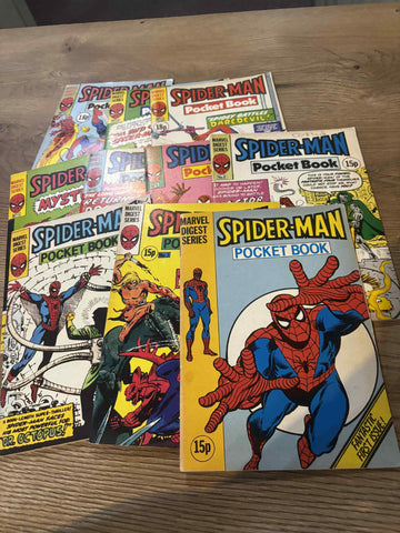 Spider-Man Pocket Book Joblot - Marvel UK - 1980