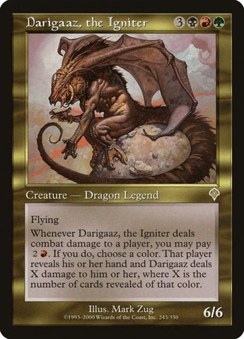"Darigaaz, The Igniter" - Magic The Gathering Card - Invasion