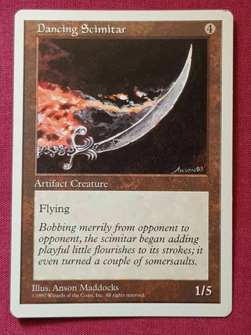 "Dancing Scimitar" x4 - Magic The Gathering Card - 5th Edition - 4-Card Playset