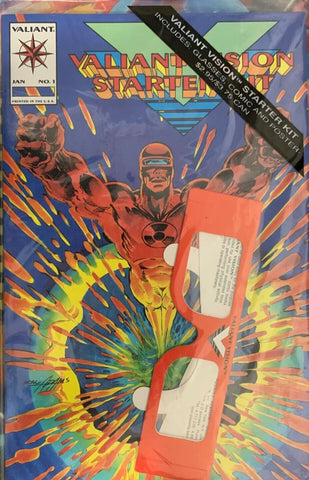 Valiant Vision Starter Kit #1 - Valiant - 1993 - Sealed Polybag + glasses/poster