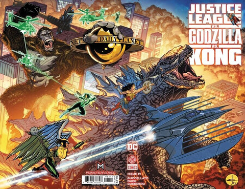 Justice League Vs Godzilla Vs Kong #1 - DC - 2023 - Cover A Drew Johnson Wraparound 2023
