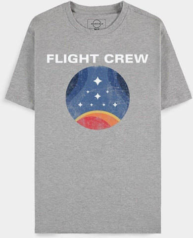 Difuzed - Starfield - Flight Crew Men's Short Sleeved T-shirt Grey - Size Large