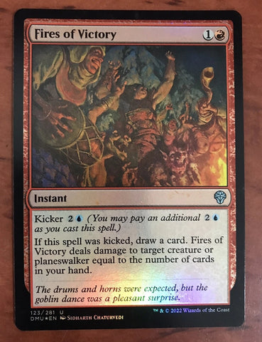 "Fires Of Victory" FOIL - Magic The Gathering Card - Dominaria United