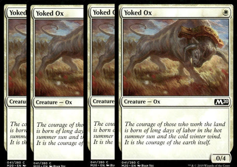 "Yoked Ox" x4 - Magic The Gathering Card - M20 - 4-Card Playset