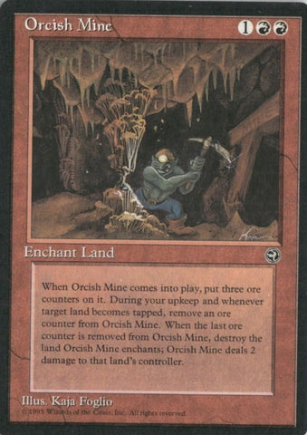 "Orcish Mine" x4 - Magic The Gathering Card - Homelands - 4-Card Playset