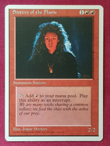 "Sisters Of The Flame" - Magic The Gathering Card - 4th Edition