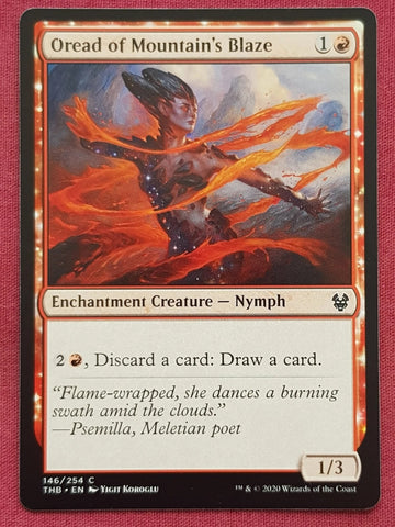 "Oread Of Mountain's Blaze" - Magic The Gathering Card - Theros Beyond Death