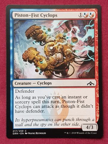"Piston-Fist Cyclops" - Magic The Gathering Card - Guilds Of Ravnica