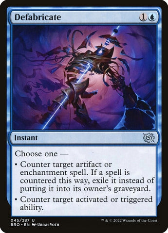 "Defabricate" - Magic The Gathering Card - The Brothers War