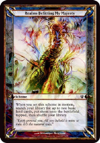 "Realms Befitting My Majesty" - Magic The Gathering Card - Over-Sized - Archenemy
