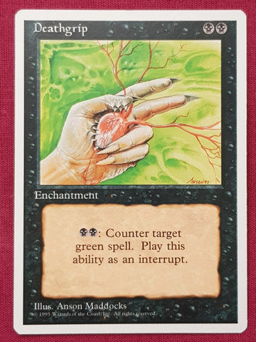 "Deathgrip" - Magic The Gathering Card - 4th Edition