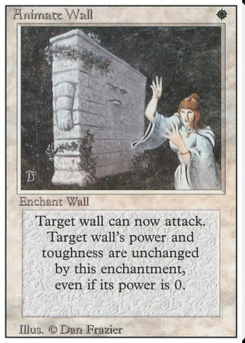 "Animate Wall" x4 - Magic The Gathering Card - Revised - 4-Card Playset