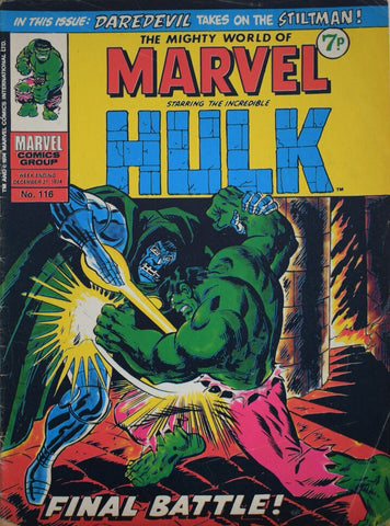 Mighty World of Marvel #116 - Marvel Comics - 1974