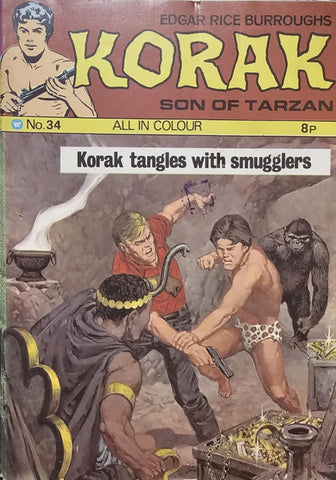 Korak: Son Of Tarzan #34 - Top Sellers Ltd. - 1974 - GD
