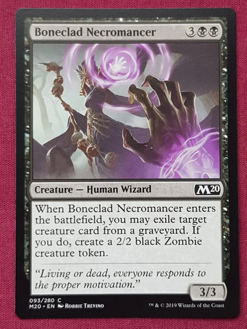 "Boneclad Necromancer" x4 - Magic The Gathering Card - M20 - 4-Card Playset