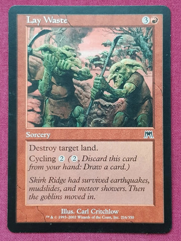 "Lay Waste" x4 - Magic The Gathering Card - Onslaught - 4-Card Playset